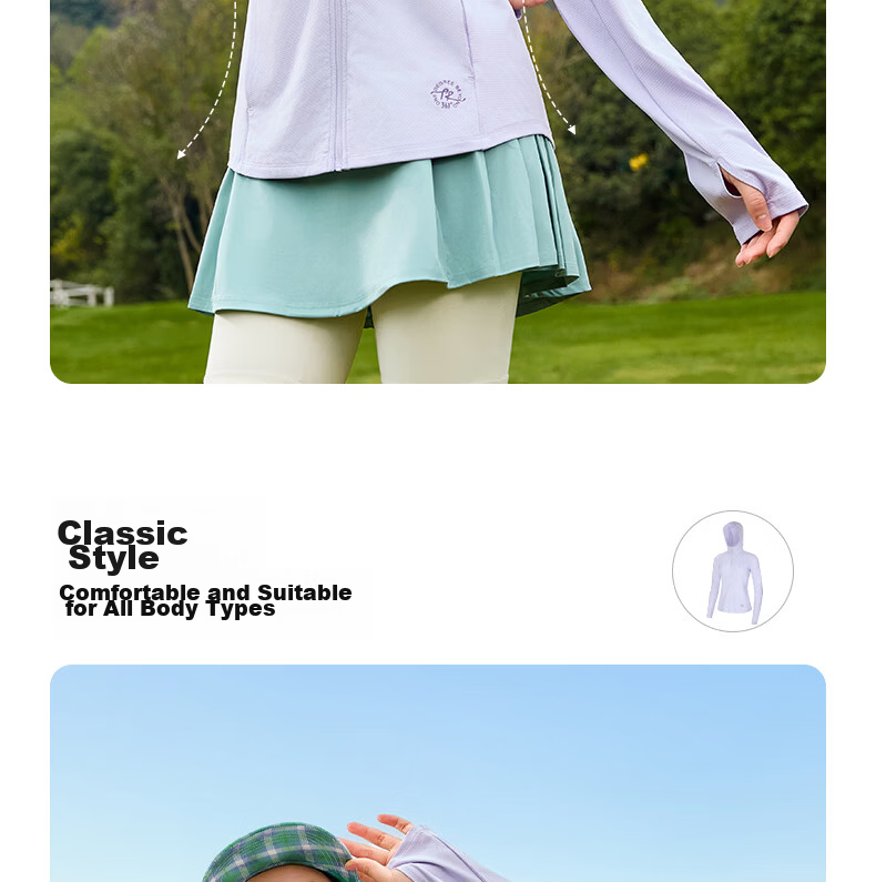 361° Women's Summer Sunscreen Jacket New Sports UV Protection UPF100+ Outdoor Coat 662624608D-7 9