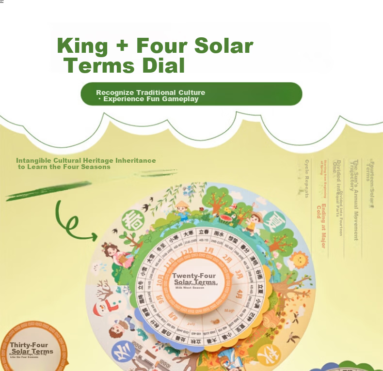 Yupinfengmao Xiaoshu 24 Solar Terms Rotating Handmade DIY Traditional Chinese Culture Intangible Heritage Children's Craft Kit Kindergarten Dashu 1
