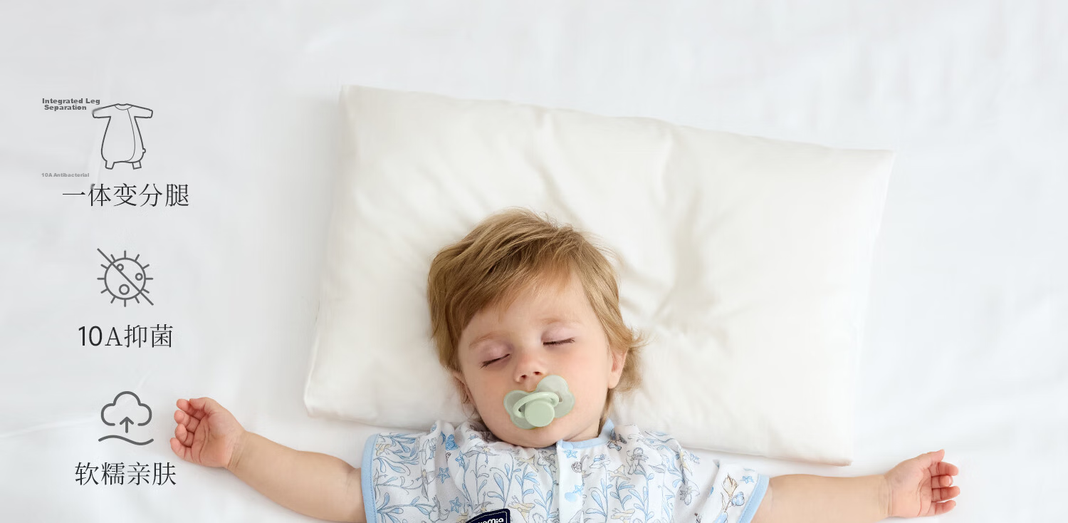 DOMIAMIA Baby Sleeping Bag 2-in-1 Wearable Blanket Spring Summer Short Sleeve Plush Rabbit M 25-30℃ 2