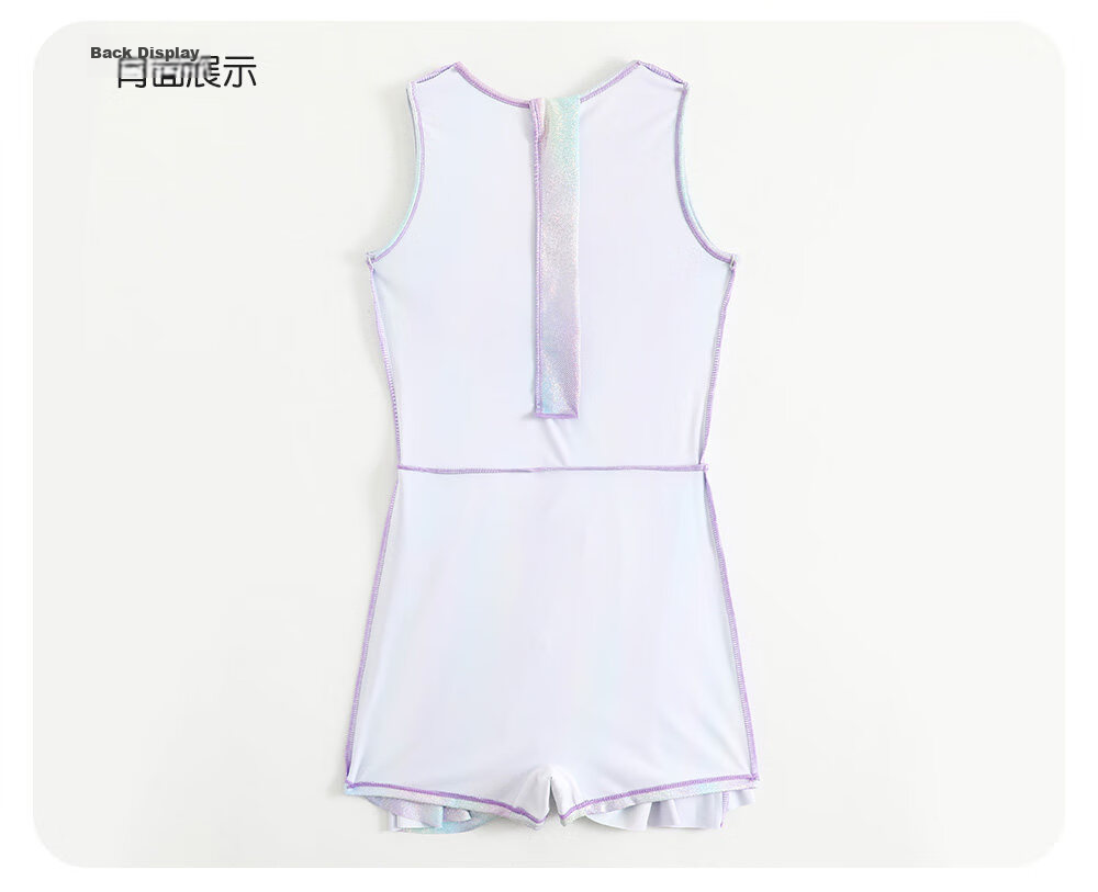 Xtep Kids Girls One-Piece Conservative Skirted Swimsuit Sweet Stylish Beach Vacation Swimwear 16