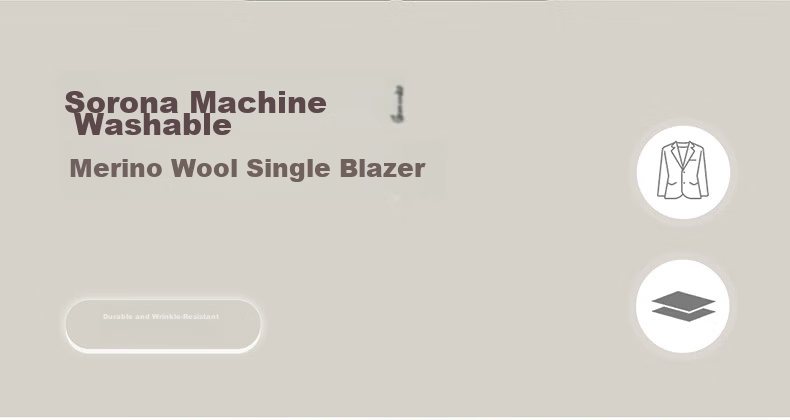 Shirt Lao Luo [Platinum Master Single Suit] Machine Washable Merino Wool Sorona Notch Lapel Suit 251Z0S516N 2
