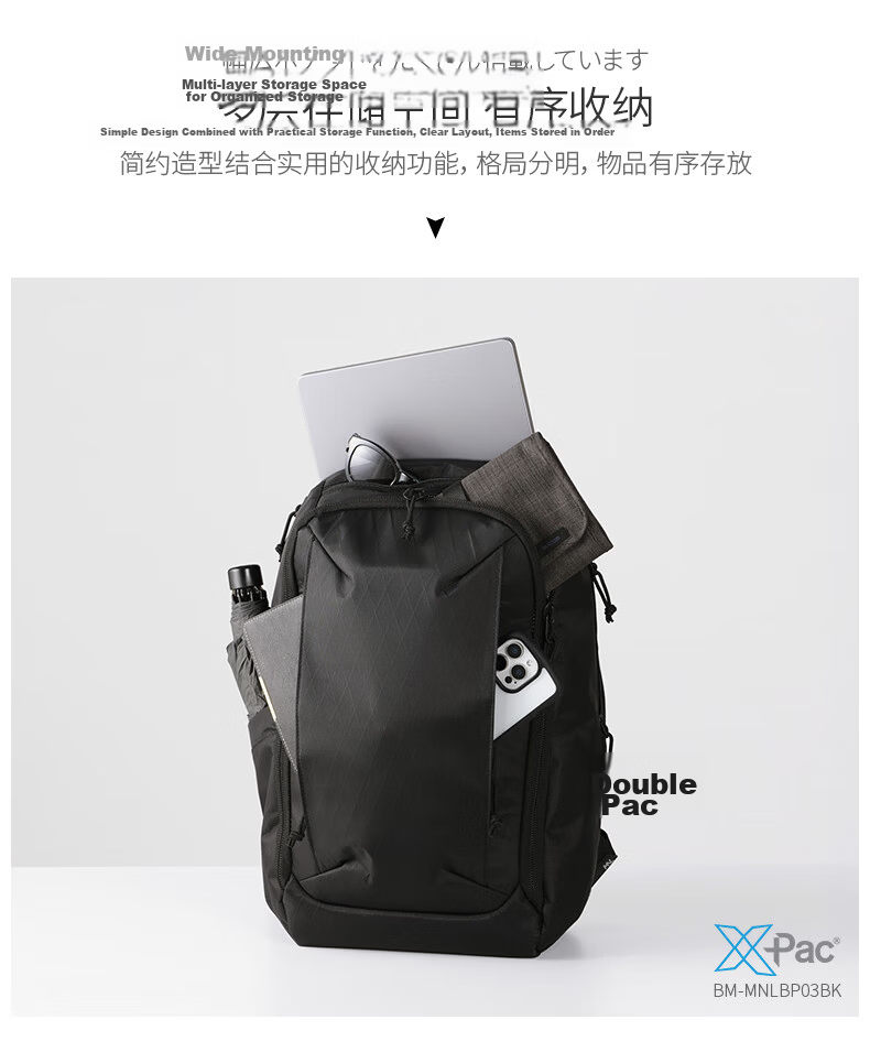 ELECOM MNL City Pack Urban Commuter Backpack High-End Sturdy Business Travel Large Capacity Laptop Bag for Men 17