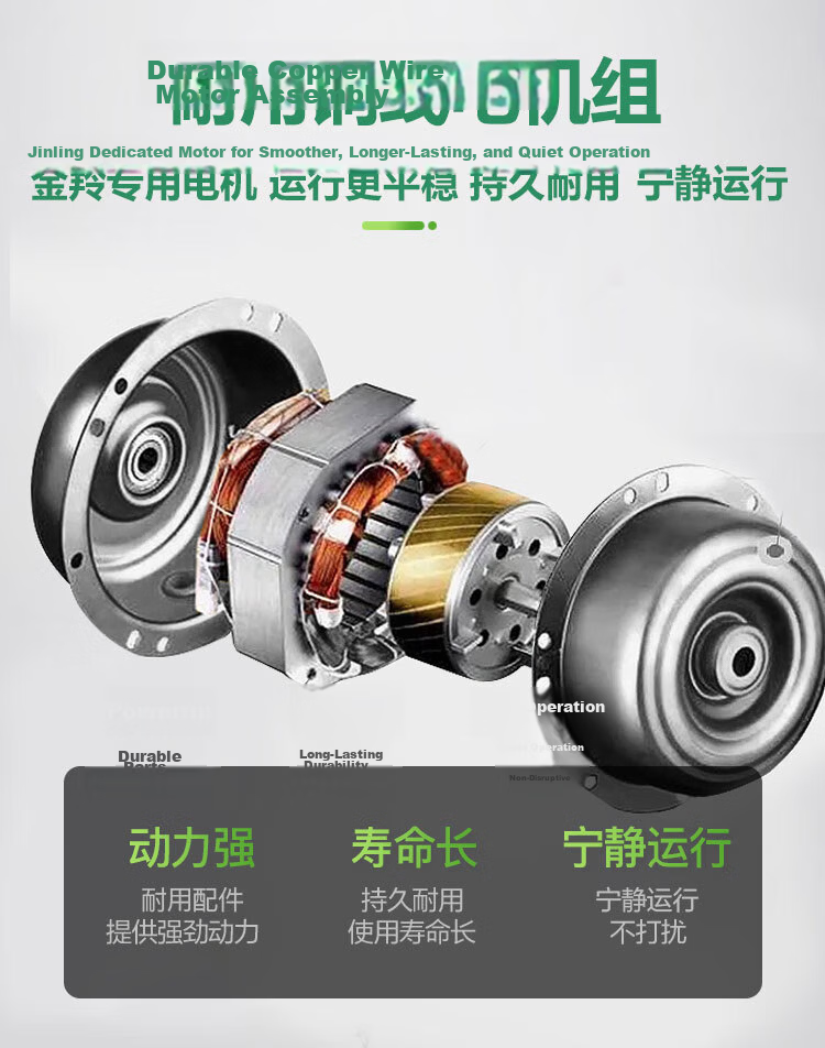 JINLING Kitchen and Bathroom Exhaust Fan Ventilation Fan Bathroom Wall Window 8 Inch APB20-4-1 5