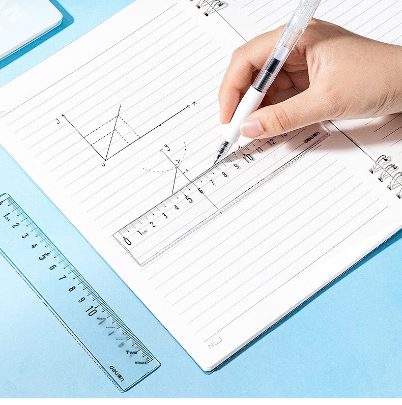 Deli (Deli) 30cm Multi-Color Triangular Ruler with Scale, 6 Scales, Multifunctional Drawing Ruler, College Entrance Exam Blessing Gift 4