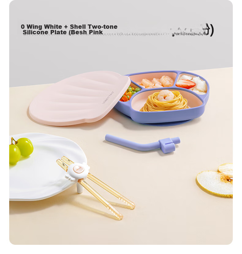 Betis Children's Training Chopsticks for Ages 1-6, Baby Learning Practice Chopsticks with Winged White Design 20