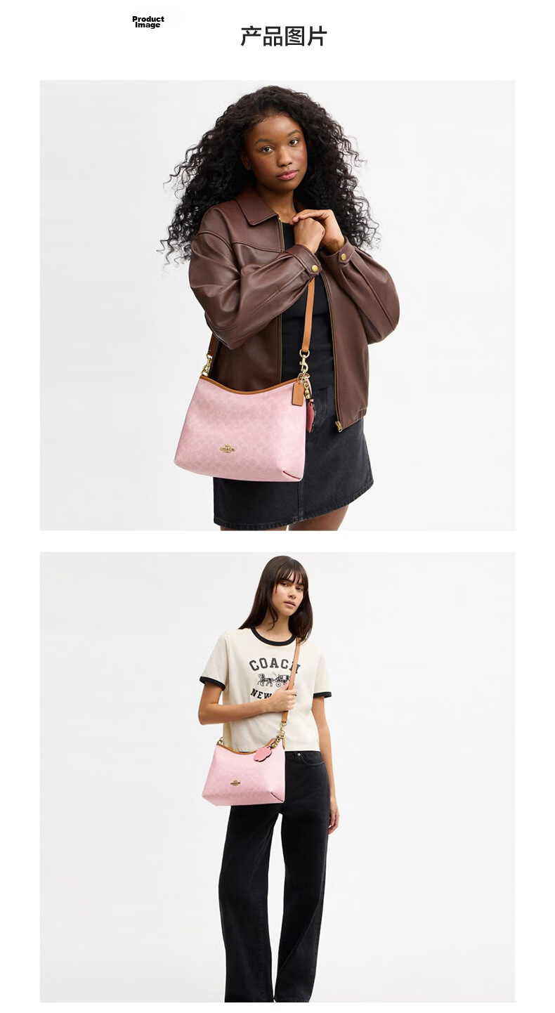 COACH Laurel Medium Pink Tote Shoulder Bag for Women Gift CEL12 4
