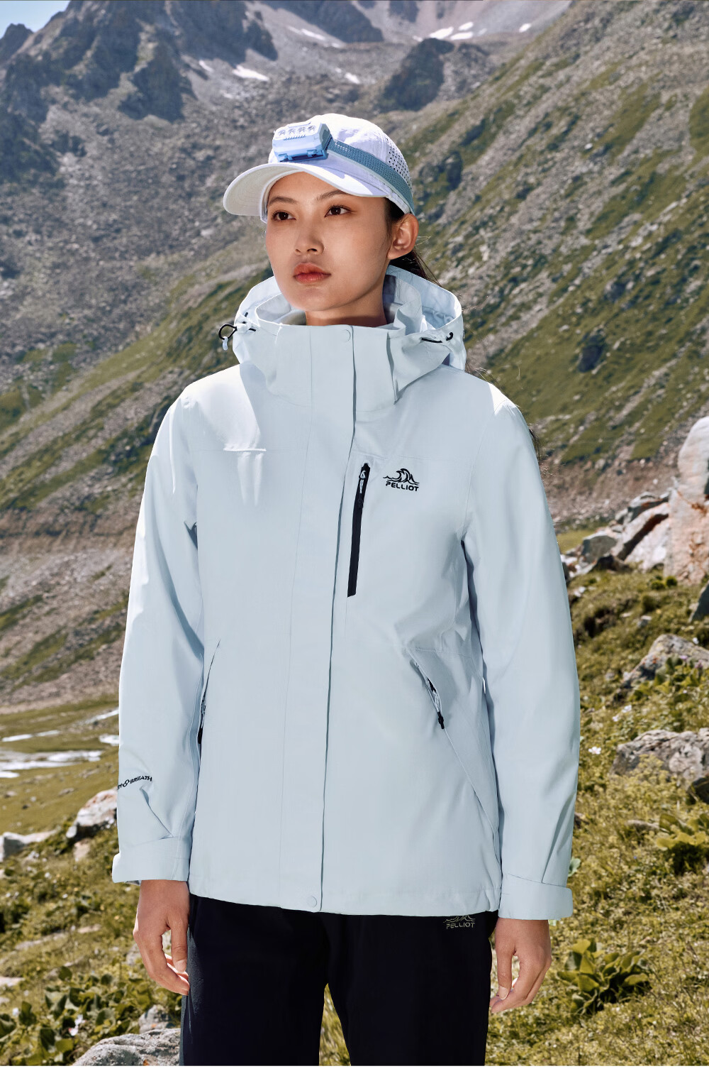 Pelliot Mountain Classic 2.0 3-in-1 Waterproof Jacket Unisex Spring Autumn Warm Coat Jacket 11340105 Blue S 17