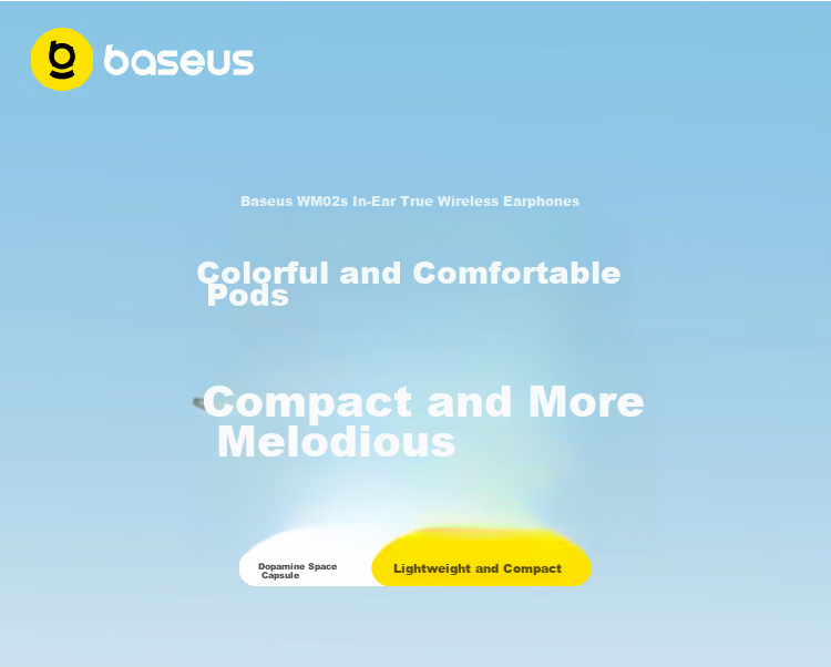 Baseus WM02s Bluetooth Earbuds 2026 Upgraded AI Sleep In-Ear True Wireless Earphones Low Latency Bluetooth 6.0 Physical Noise Cancellation for Apple Huawei Xiaomi 6