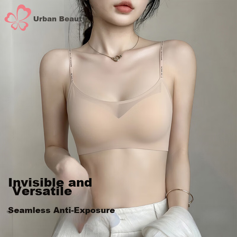 Urban Beauty Foundation Liquid Thin Bra for Women Small Bust Push-Up Anti-Exposure 2026 Thin Straps Convertible Strapless Backless Bra