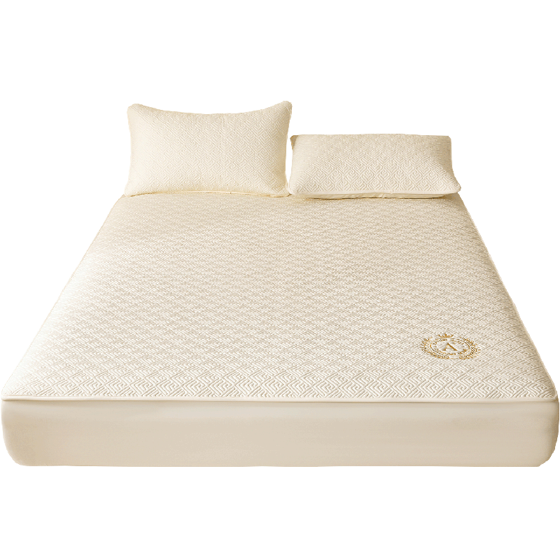 MUJI Class A Waterproof Urine-Resistant Quilted Fitted Sheet 1.5m Bed Non-Slip Thickened Mattress Protector 150x200cm