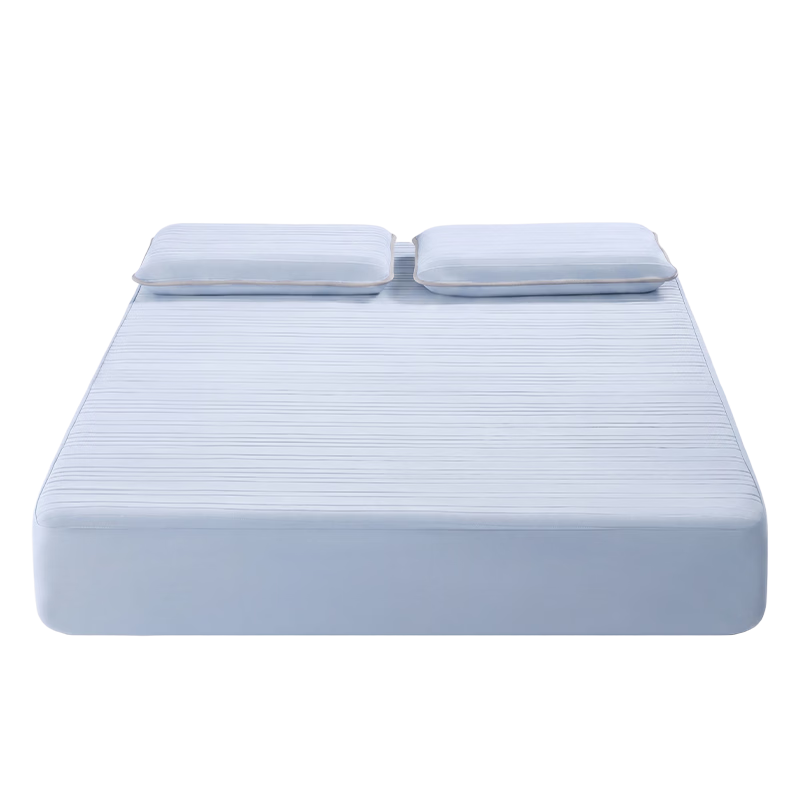 Grace Class A Quilted Cooling Fitted Sheet Summer Seamless Mattress Cover Light Blue 1.5m