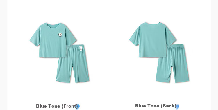 Balabala Baby Summer Pajama Set Air Conditioning Clothes Boys Girls Homewear Soft Skin-Friendly Adjustable 18