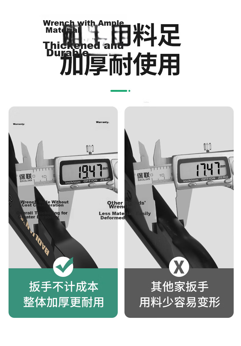 Baolian Heavy-Duty Open-End Impact Wrench Straight Handle Single Open-End Striking Wrench Multifunctional Hammer Impact Wrench 1