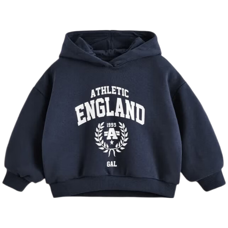 MARC&JANIE Girls Casual College Loose Hoodie Children's Sports Top Spring 250265