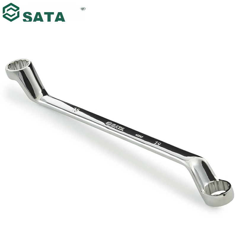 SATA Fully Polished High-Neck Double Box-End Wrench 14x15MM 42305