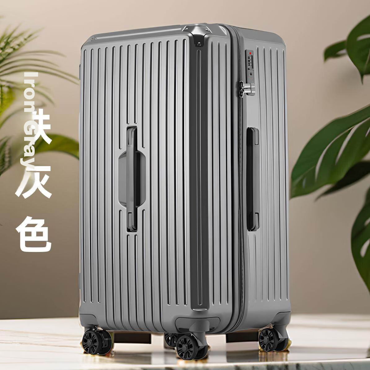 SGG Large Capacity Girls' Luggage Cute Travel Suitcase Thickened Spinner Wheels White 30 Inch 3