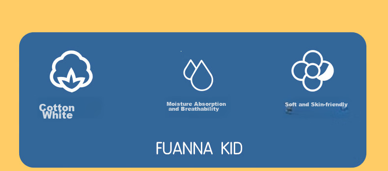 FUANNA Children's 100% Cotton Four-Piece Set 60S Long-Staple Cotton Pure Cotton Class A Bed Sheet and Quilt Cover All Cotton Children's Bedding Single/Double 203×229cm 3