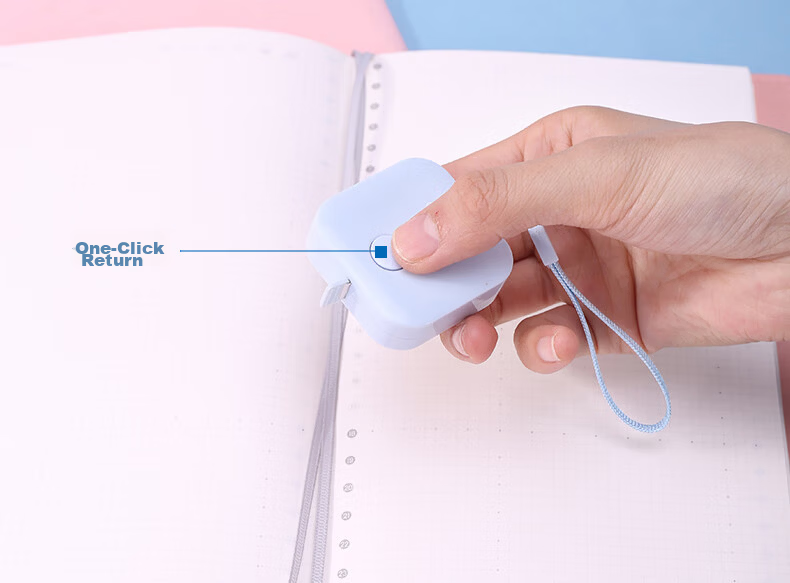 Deli Mini Leather Tape Measure, 1.5 Meter Measuring Tape for Body Circumference And Height, Portable Mini Leather Ruler with Auto-Stop Function, Green, 79650 13