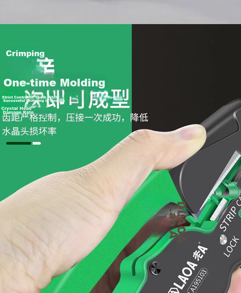 LAOA LA195107 Network Cable Crimping Tool RJ45 RJ11 Crimper Wire Cutter 9
