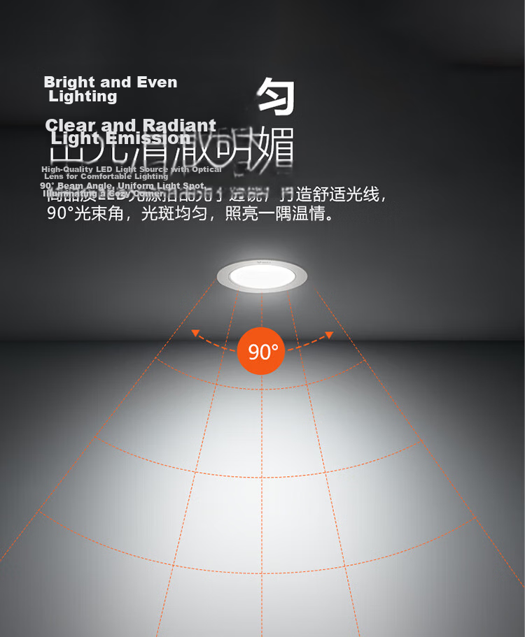 BULL LED Anti-Glare Downlight MT-B007A-AS Matte White 7W Warm White 4000K Upgraded Ra97 Color Rendering Index 8
