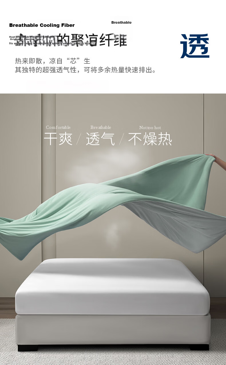 Hilton Air Conditioning Quilt Summer Cooling Quilt Core Class A Washable Tencel Quilt Qinxilv 200*230cm 7