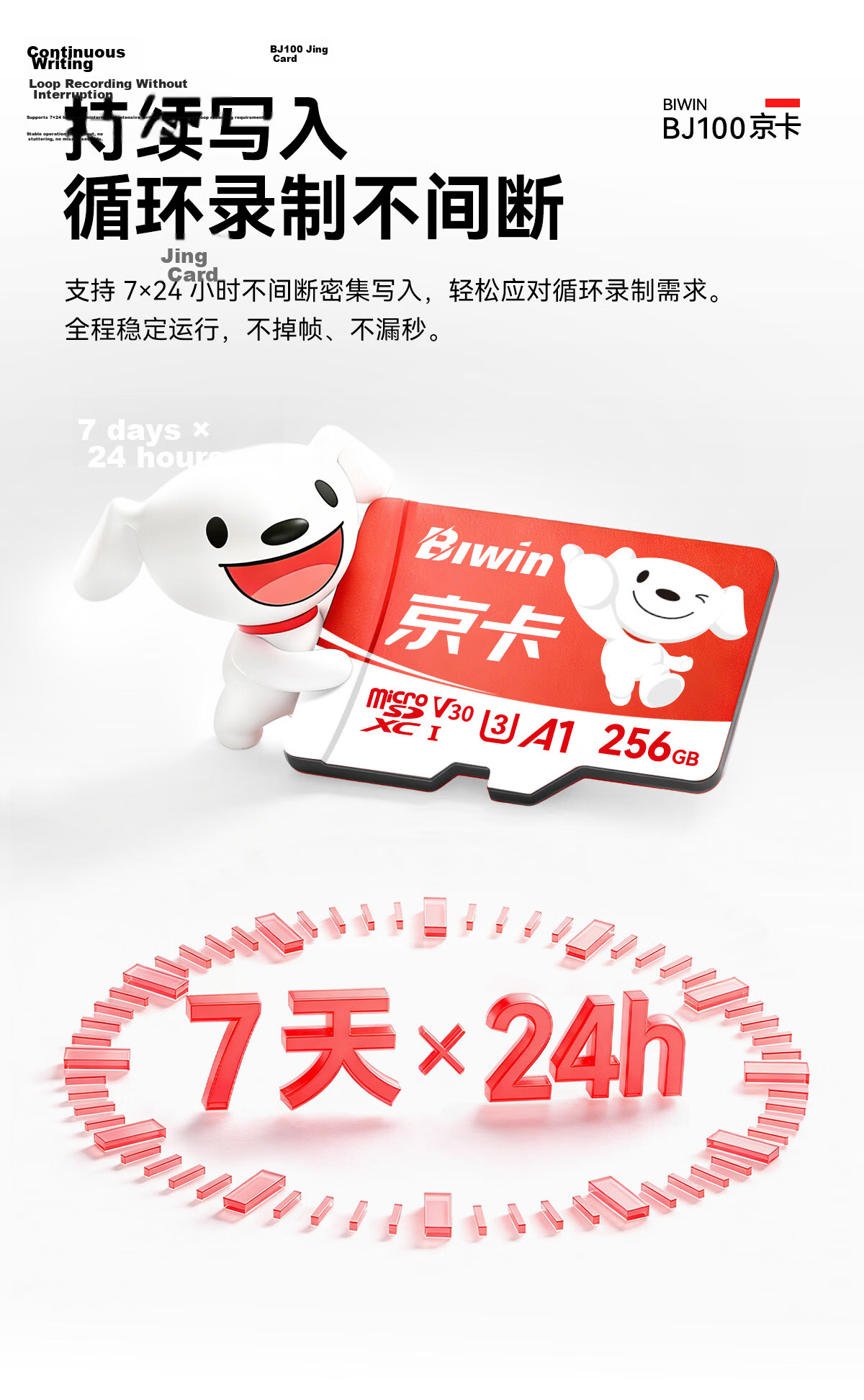 BIWIN 32GB TF (MicroSD) Memory Card C10 U1 V10 A1 BJ100 Storage Card 100MB/s Read Speed Compatible with Dashcams/Surveillance Cameras 3