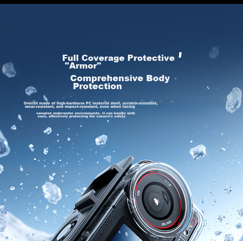 Llano DJI Action5 Pro Diving Accessories 60m Waterproof Case Set for Action4/3 Protective Case Sports Camera Snorkeling Surfing Beach Cycling Skiing Protective Cover 13