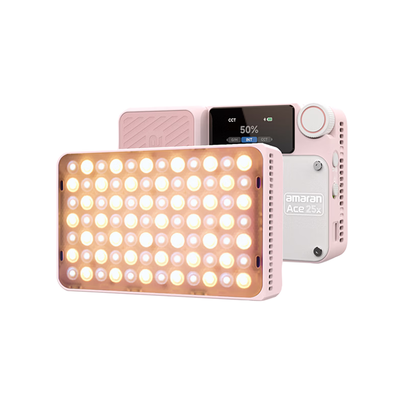 AMARAN Aputure ACE 25X, Pink Live Streaming Fill Light, Photography Light, Professional Portable Fill Light, LED Phone Camera Video Light, Outdoor Shooting Pocket Light