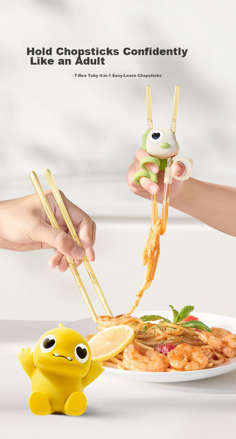 Babycare Children's Training Chopsticks PPSU Material Baby Helper Chopsticks - Highland Opal Pink Lunch Box 2