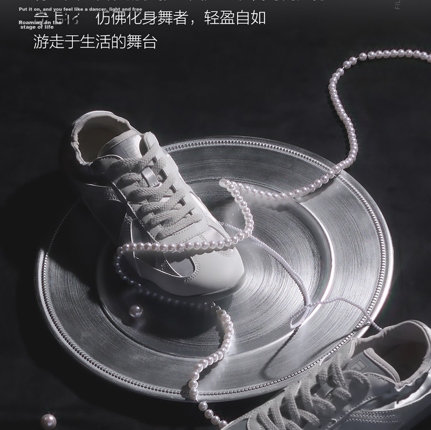 FILA Ballet Shoes Korean Style Sports Luxury Ballet Flats Women's New Football Training Shoes 5