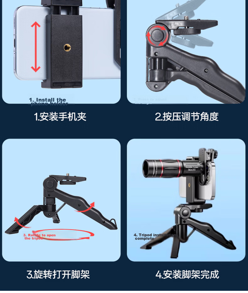 HUGE Monocular Telescope Birdwatching Ultra HD Professional Mak Zoom Large Aperture Outdoor Waterproof Stargazing Moon Observation 17