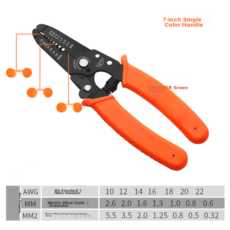 Green Forest Electric Tester Screwdriver High Torque Wire Stripper Voltage Detector for Home and Electrical Work 14