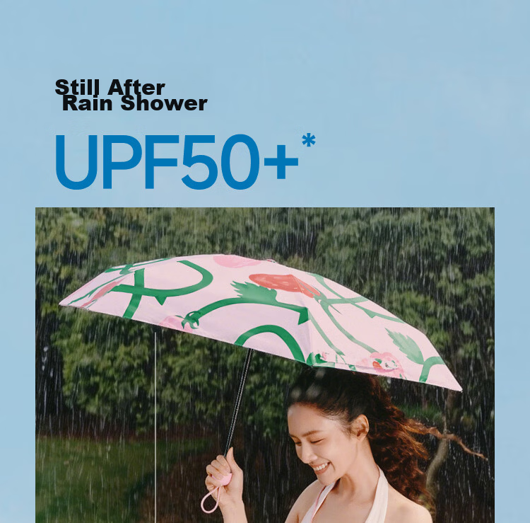 Beneunder UV Protection Sun Umbrella, Foldable Black Gel Rain And Shine Umbrella, Wild Fruit BM527 Salt Lemo 10