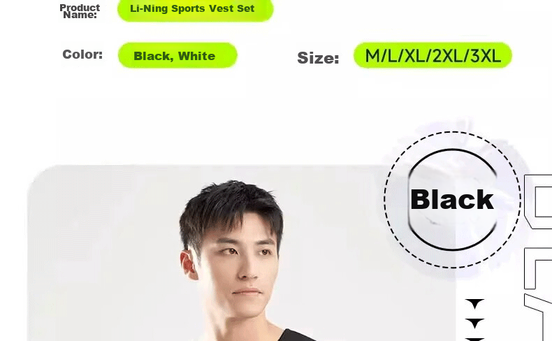 Li-Ning Men's Quick-Dry Sleeveless Sports Tank Top 2026 New Running Basketball Fitness Breathable Wide Shoulder Shirt 12