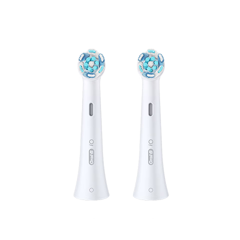 Oral-B German Imported Adult Electric Toothbrush Heads Original IO Series, Premium Deep Cleaning Brush Heads 2-Pack, White CW-2, Oral Care Gum Protection [Genuine Brush Heads]