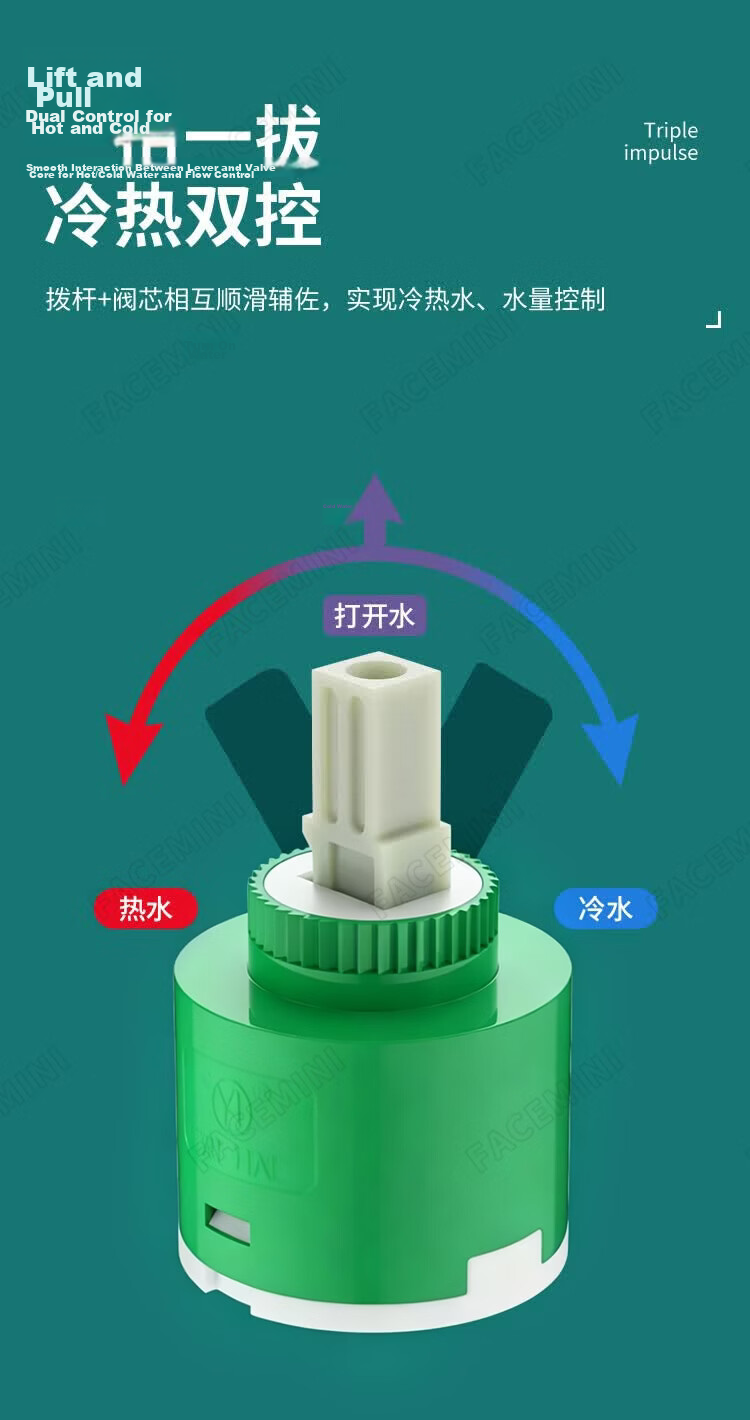 FACE MINI Faucet Valve Core Four-Piece Set Compression Cap Wrench Mixer Valve Installation and Removal Shower Multi-Function Repair Tool 4