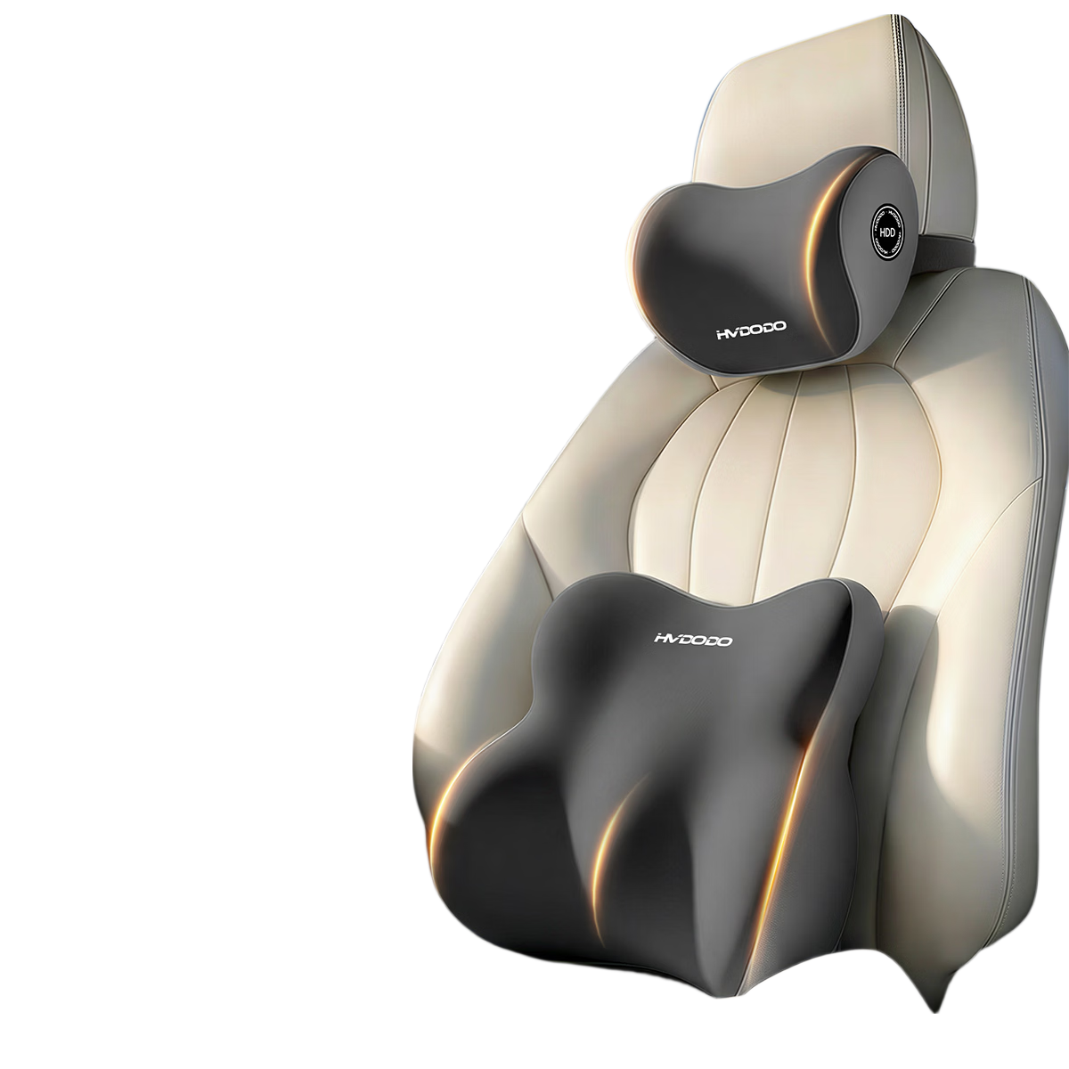 Huiduoduo Car Headrest and Lumbar Support Set Sports Seat Driver Long-distance Driving Waist Cushion Gaming Chair Tesla