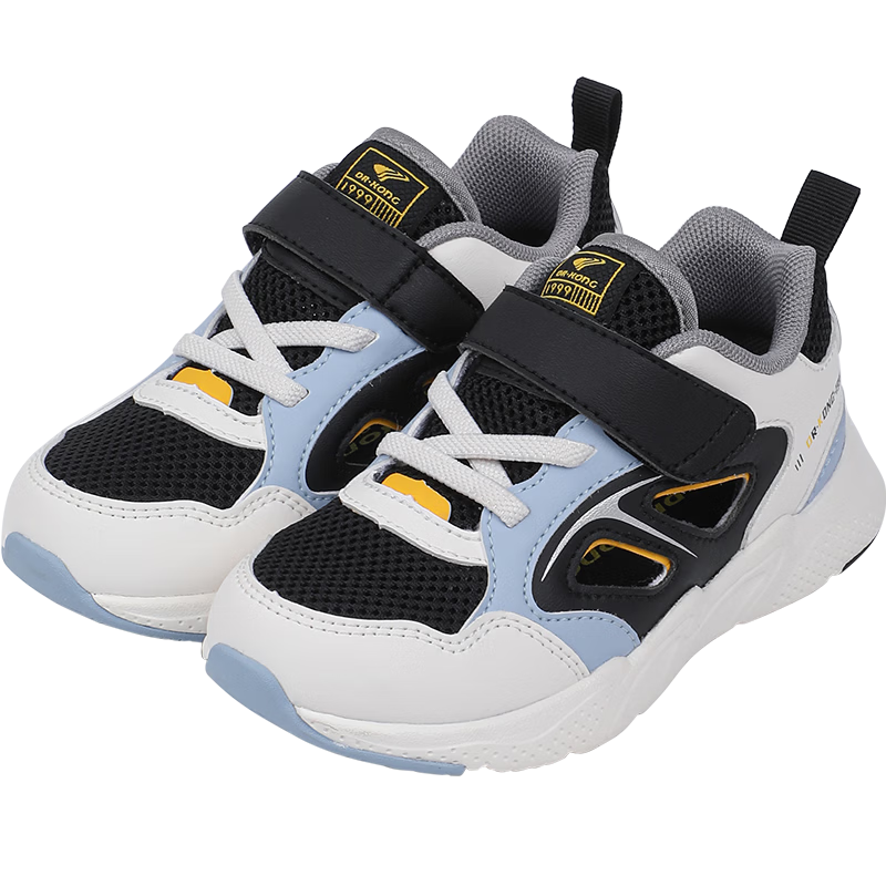 DR·KONG Toddler Sneakers Sports Shoes Spring Summer Sandals Kids Trendy Lightweight Children Shoes 2B16A1015AM Black/Beige/Blue Size 23