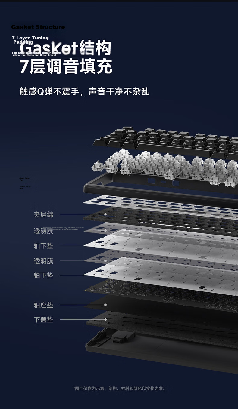 Ikbc K87 Customizable Keyboard, 87 Keys, E-Sports Gaming Keyboard, Office Typing Comfortable, Tri-Mode Mechanical Keyboard, Gaming Keyboard, New Year Gift, Guangmu King Switch 45g 8