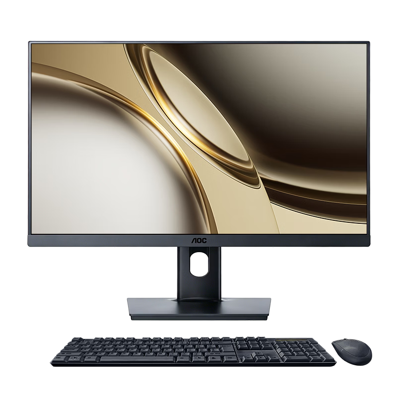 AOC All-in-One PC 23.8-inch HD Commercial Office Home Desktop Computer (N95 + 16GB + 256GB SSD WiFi Bluetooth) Black