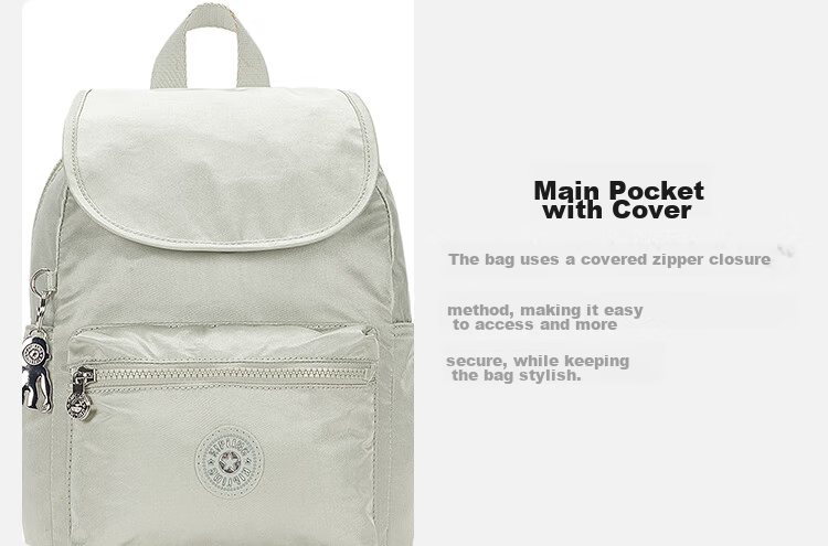 Kaplin Ezra S Metal Silver Travel Practical Trendy Commuter Backpack 9