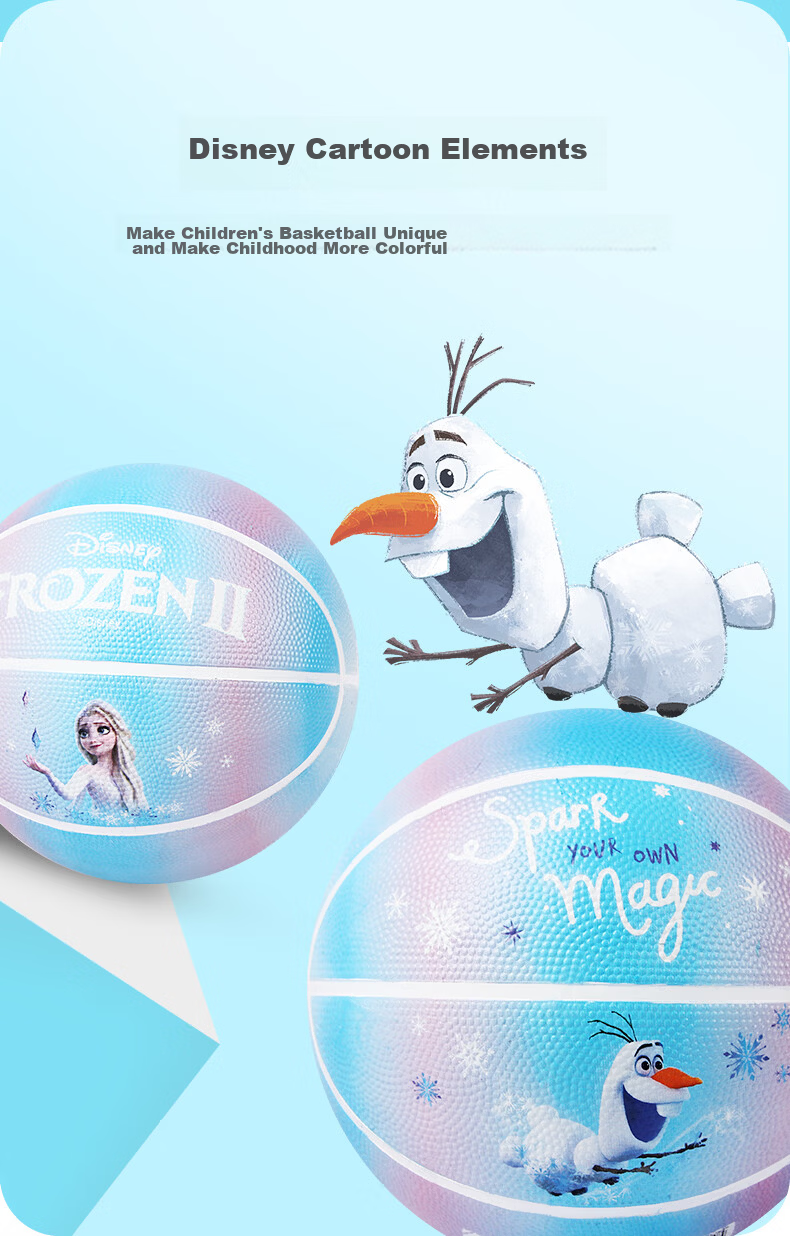 Disney Toy Ball Children's Size 5 Youth Girls Gift Foam Rubber Basketball - Frozen Series 4