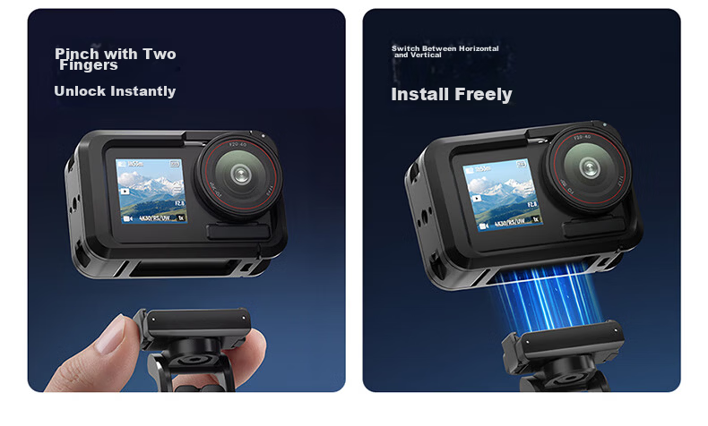 Ulanzi MA37 Magnetic Quick-Release Tripod for DJI Action6/Nano Sports Camera Foldable Portable Handheld Shooting Bracket Selfie Stick 4
