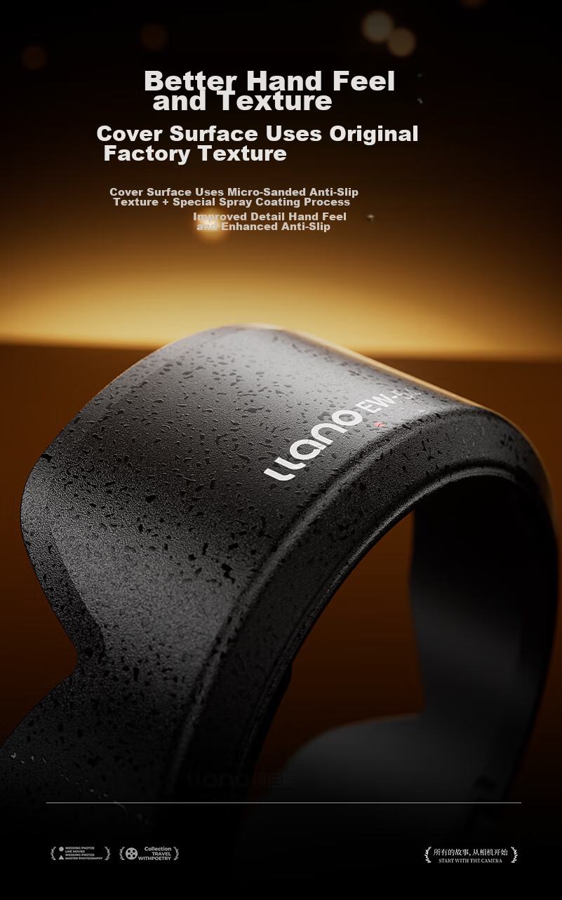 Llano Camera Lens Hood, Compatible with Canon RF 50mm F/1.8 STM, Fixed Focus Small Phlegm Cup, 43mm Lens Hood, for R7 R10 R50 RP Accessories, Alternative to ES-65B 6
