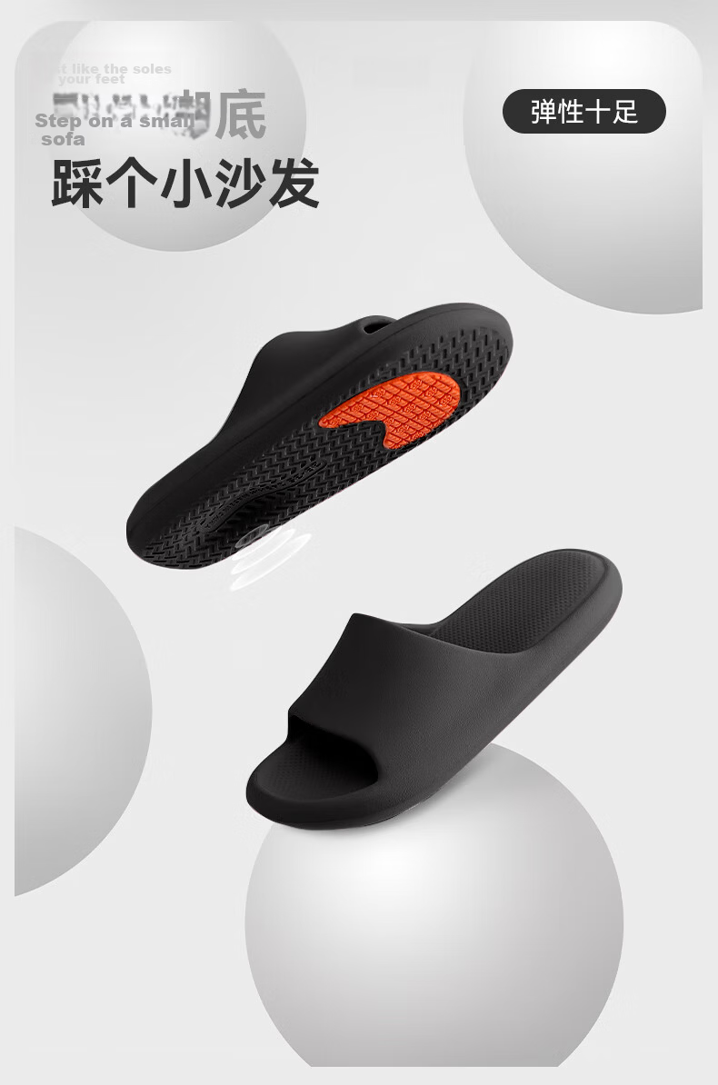 Sanli Non-Slip Slippers for Home And Bathroom, Quiet Indoor/outdoor Women's Soft Cushioned Men's Sandals New Style Gray 42-43 4