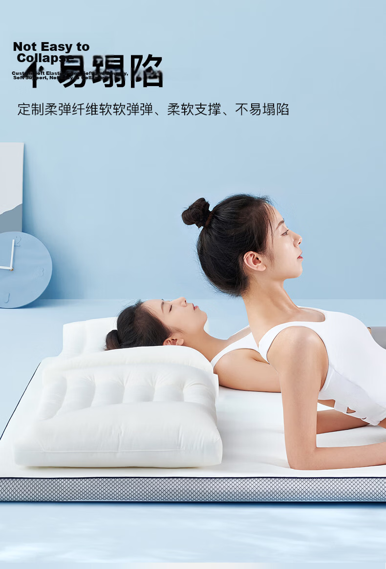 Lafufeier Ultra-Thin Low Pillow Single Person Class A Antibacterial Soft Pillow Core for Men And Women Home Use Cervical Spine Hard Pillow One Pair Buy Two 12