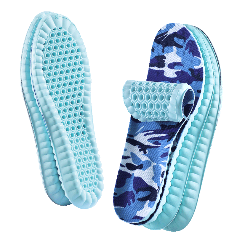 Nanjiren 2 Pairs of Military Training Insoles for Men, Sports Shock-Absorbing Breathable Soft Cushioning Student Shoes, Comfortable for Long Standing, Odor-Resistant, Squishy Feel, Women's Summer Size 43-44