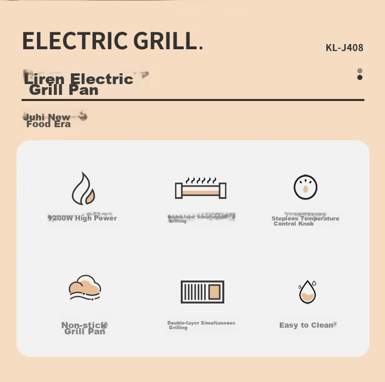 Liven Multifunctional Pot Electric Grill Home Non-Stick Electric Grill Iron Plate Grill Machine Barbecue Grill Rack Fully Automatic Grill KL-J7900 2