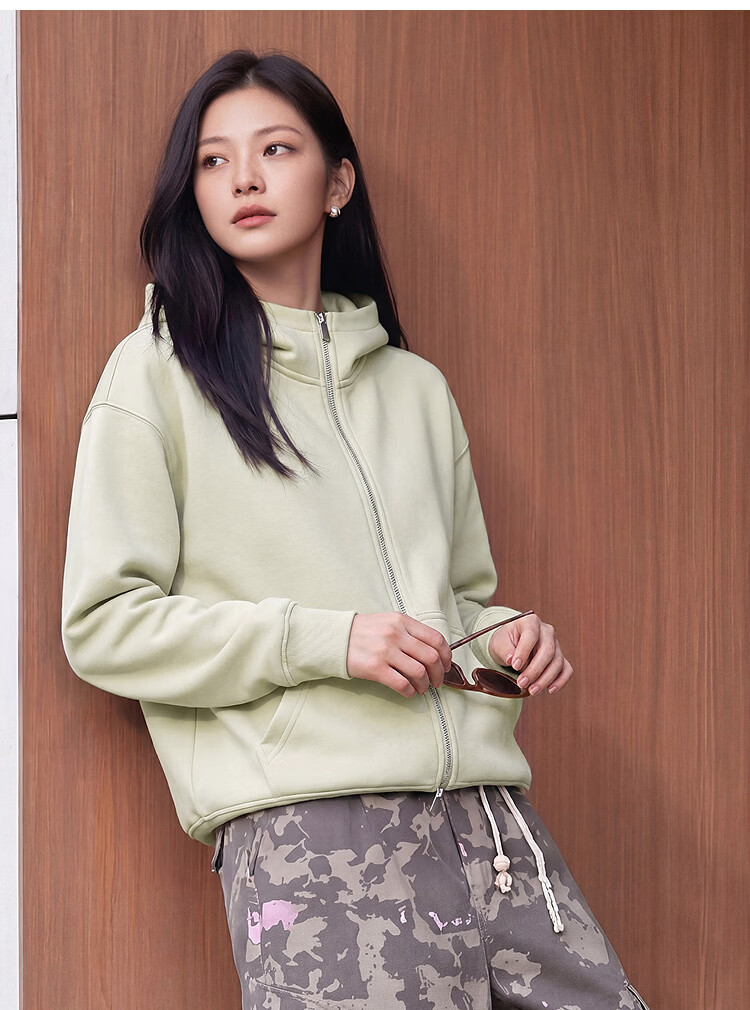 Semir Forest Soft Cotton Women's Solid Color Loose Fit Casual Hoodie Jacket 2025 Autumn Mall Style 101525108008 27
