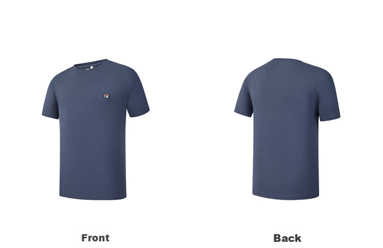 FILA Official Men's Short Sleeve T-Shirt 2026 Summer Tennis Moisture-Wicking Quick-Dry Knit Sun Protection Crew Neck Top 56